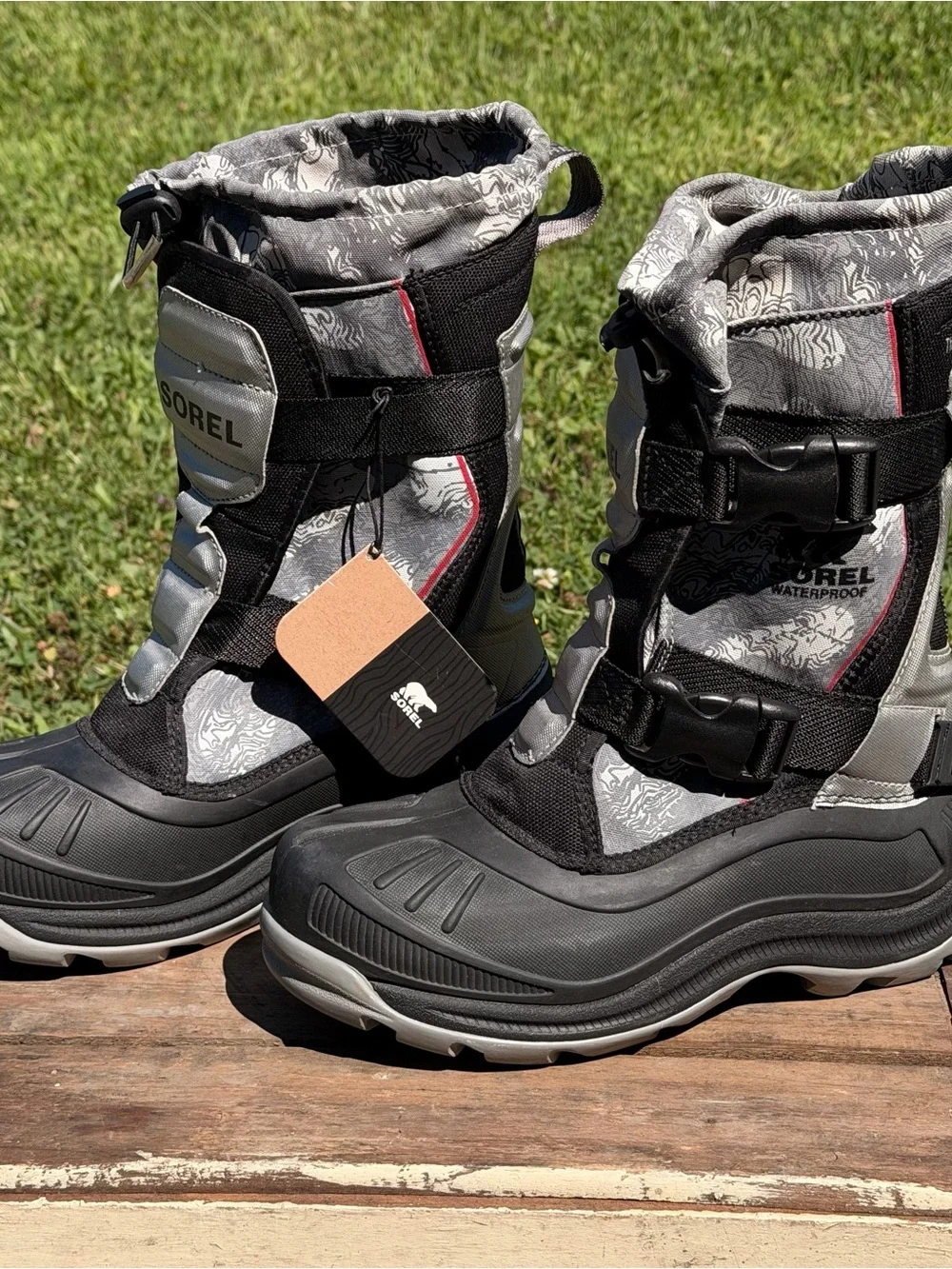Sorel Alpha Trac NM1643 Waterproof Insulated Snow Boots Gray Men’s Size 7 Exc